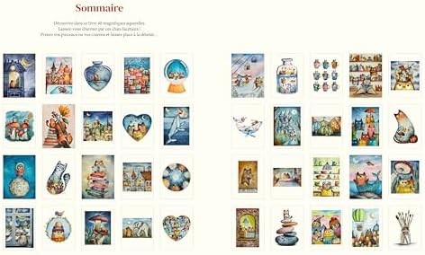 Drôles de chats: 40 planches à peindre à l'aquarelle ou à colorier by Julia Dávila-Lampe