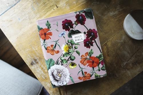 NIV, Artisan Collection Bible, Large Print, Leathersoft, Blush Floral, Red Letter, Comfort Print by Zondervan