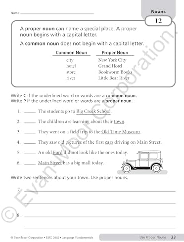 Evan-Moor Language Fundamentals, Grade 2, Homeschool and Classroom Resource Workbook, Reproducible Worksheets, Nouns, Verbs, Adjectives, Pronouns, Capitalization, Punctuation, Spelling, Vocabulary by Evan-Moor Educational Publishers