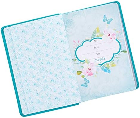 He Whispers Your Name 365 Devotions for Women - Hope and Comfort to Strengthen Your Walk of Faith - Teal Faux Leather Devotional Gift Book w/Ribbon Marker by Cherie Hill