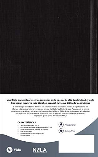 NBLA, Santa Biblia, Congregacional, Tapa dura, Negro, Comfort Print (Spanish Edition) by NBLA-Nueva Biblia de Las Américas