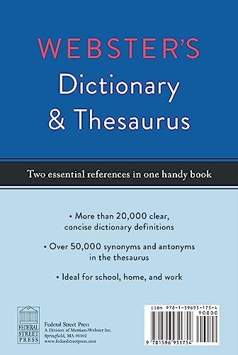 Webster's Dictionary & Thesaurus, Newest Edition by Editors of Merriam-Webster