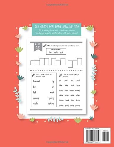 Sight Words and Spelling Workbook for Kids Ages 6-8: Learn to Write and Spell Essential Words | Kindergarten Workbook, 1st Grade Workbook and 2nd Grade Workbook | Reading & Phonics Activities + Worksheets by Modern Kid Press