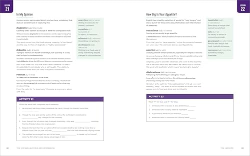 The Vocabulary Builder Workbook: Simple Lessons and Activities to Teach Yourself Over 1,400 Must-Know Words by Chris Lele