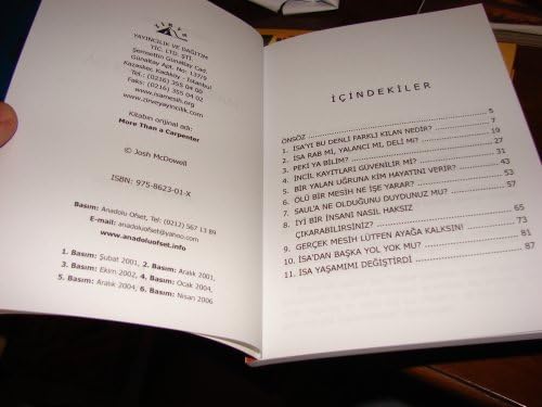 More Than a Carpenter in Turkish (Marangozdan Da Ote) by Josh McDowell