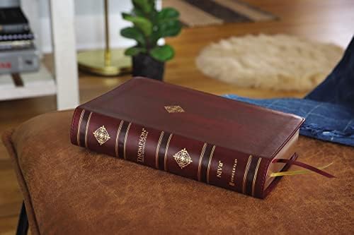 NIV, Thompson Chain-Reference Bible, Handy Size, Leathersoft, Burgundy, Red Letter, Comfort Print by Zondervan