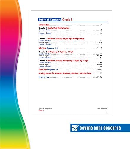 Spectrum Multiplication 3rd Grade Math Workbook, Multiplying Through 100, Test Prep, and Critical Thinking Problems, Classroom or Homeschool Curriculum (Volume 112) by Spectrum