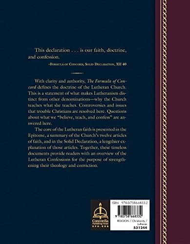 Formula of Concord: The Epitome and Solid Declaration - The Concordia Reader's Edition by Concordia Publishing House