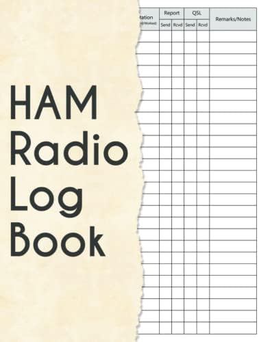 HAM Radio Log Book: Simple Large Record Book for Amateur Radio Operator | Ham Radio Contact Keeper | Log Book for Amateur Radio Enthusiasts by Asboune Publishing