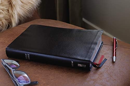 NIV, Thinline Bible, Giant Print, Bonded Leather, Black, Red Letter, Comfort Print by Zondervan