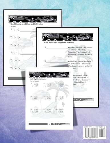 Summer Math Workbook 5-6 Grade Bridge Building Activities: 5th to 6th Grade Summer Essential Skills Practice Worksheets by Summer Bridge Building