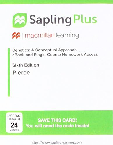 Genetics: A Conceptual Approach 6e & SaplingPlus for Genetics: A Conceptual Approach 6e (Six-Month Access) by Benjamin A. Pierce