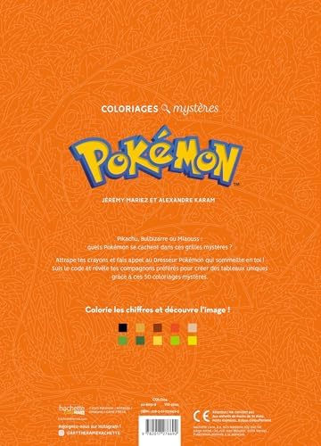 Coloriages mystères - Pokémon: Colorie les chiffres et découvre l'image by Jérémy Mariez