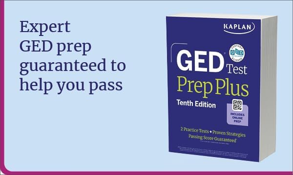 GED Test Prep Plus, Tenth Edition (2026): Includes a Diagnostic Pretest, 2 Full Length Practice Tests, 1000+ Practice Questions, and 60+ Online Videos (Kaplan Test Prep) by Kaplan Test Prep