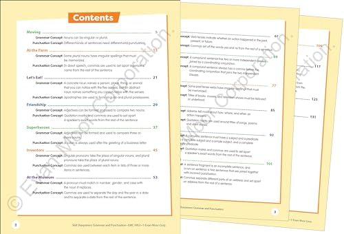 Evan-Moor Skill Sharpeners Grammar and Punctuation Workbook, Grade 3, Nouns, Verbs, Sentence Structure, Subject, Predicate, Language Handbook, Real-World Practice, Fun Activities, Homeschool, Practice by Evan-Moor Educational Publishers