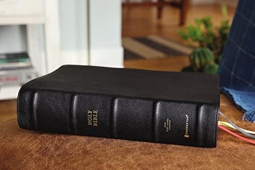 NKJV, Thompson Chain-Reference Bible, Premium Goatskin Leather, Black, Premier Collection, Black Letter, Art Gilded Edges, Comfort Print by Zondervan