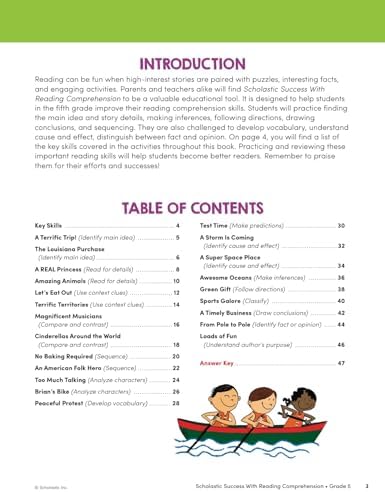 Scholastic Success with Reading Comprehension Grade 5 Workbook by Scholastic Teaching Resources