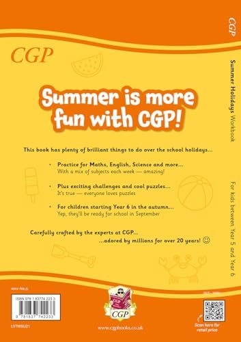 Coordination Group Publications Ltd (CGP) CGP Summer Holidays Activity Workbook - for kids between Year 5 and Year 6 (ages 9-10) (CGP Summer Holiday Workbooks). by CGP Books