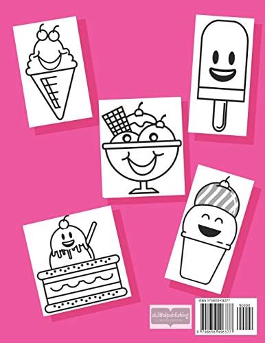 Summer Ice Cream Coloring Book For Kids aged 3-7: Sweet Children Activity Book by skillfulpublishing