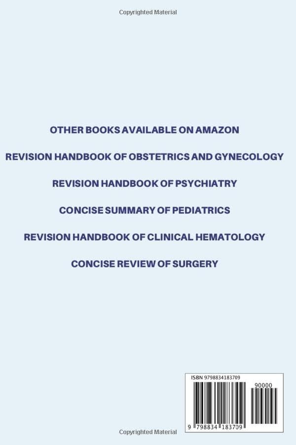 REVISION HANDBOOK OF INTERNAL MEDICINE: A Concise and Comprehensive Summary and Reference note of Principles and Practice of Clinical Medicine by Kevin Mcfadden