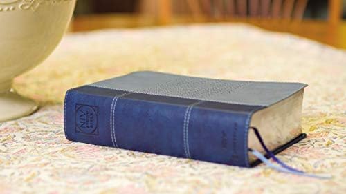 NIV Study Bible, Fully Revised Edition (Study Deeply. Believe Wholeheartedly.), Personal Size, Leathersoft, Navy/Blue, Red Letter, Comfort Print by Zondervan