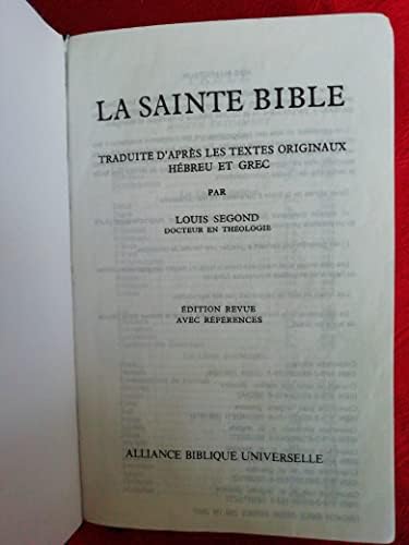 La Sainte Bible by Louis Segond