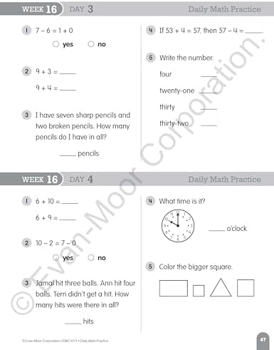 Evan-Moor Daily Math Practice, Grade 1 Student Book by Evan-Moor Educational Publishers