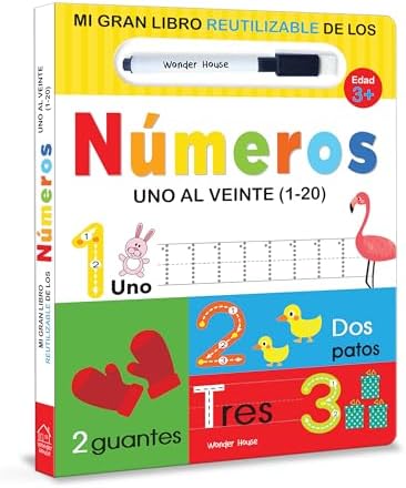 My Big Wipe Clean Book of Numbers One to Twenty ( 1-20 ) - Spanish (Spanish Edition) by Wonder House Books