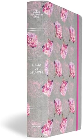 Biblia Reina Valera 1960 de apuntes gris y floreado , tela impresa | RVR 1960 NoteTaking Bible, Grey and Pink, Cloth over Board (Spanish Edition) by B&H Español Editorial Staff