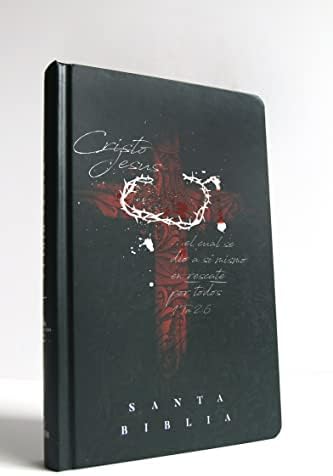 Biblia RVR 1960 letra grande tamaño manual, tapa dura cruz con corona / Spanish Bible RVR 1960 Handy Size Large Print Hardcover cross and crown (Spanish Edition) by Reina Valera Revisada 1960