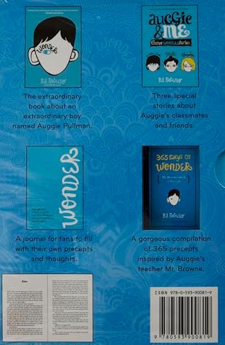 Wonder, Auggie & Me, 365 Days of Wonder, The Wonder Journal, 4-Book Collection by J.J. Palacio (Hardcover) by R.J. Palacio