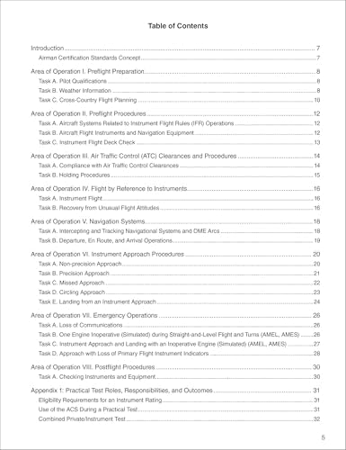 Airman Certification Standards: Instrument Rating - Airplane (2026): FAA-S-ACS-8C (ASA ACS Series) by Federal Aviation Administration (FAA)
