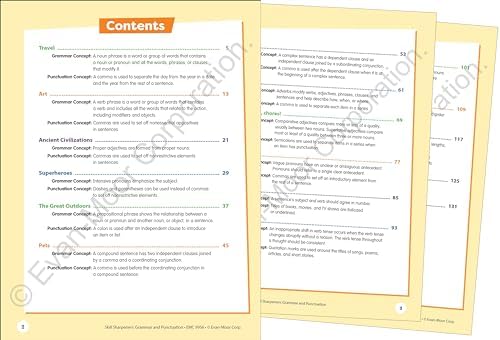 Evan-Moor Skill Sharpeners Grammar and Punctuation Workbook, Grade 6, Nouns, Verbs, Sentence Structure, Subject, Predicate, Language Handbook, Real-World Practice, Fun Activities, Homeschool, Practice by Evan-Moor Educational Publishers