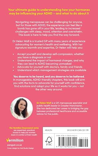 Menopause and ADHD: How to navigate hormone flux and neurodivergence (Vermilion Empowered) by Helen Wall