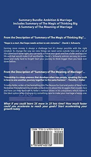 Summary Bundle: Ambition & Marriage - Readtrepreneur Publishing: Includes Summary of The Magic of Thinking Big & Summary of The Meaning of Marriage by Readtrepreneur Publishing