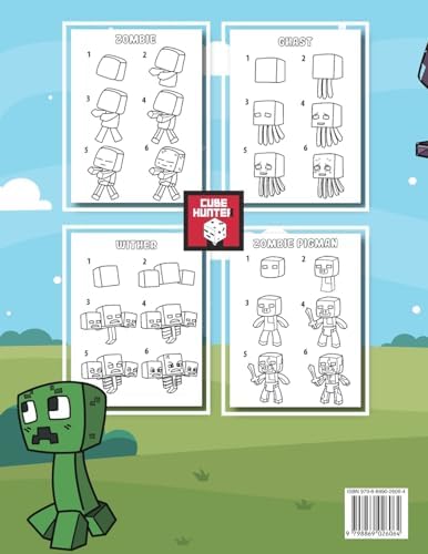 How To Draw for Minecrafters A Step by Step Chibi Guide: Unlock Your Creative World with 6 Easy-to-Follow Tutorials for Drawing Minecraft Chibis from ... (Unofficial Minecraft Activity Book for Kids) by Cube Hunter