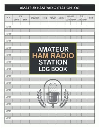 Amateur Ham Radio Station Log Book: Logbook For Serious Ham Radio Operators |Radio-wave Frequency & Power Test Logbook |Track All Communications| 8.5 x 11 in by Kaven Publishing