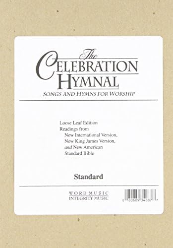 Celebration Hymnal: Song and Hymns for Worship by WordMusic