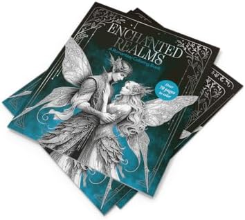 Enchanted Realms: A Romantasy Coloring Book: Packed with fantasy and romance illustrations. Perfect for teen, YA, and New Adult! by Farshore