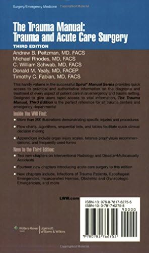 The Trauma Manual: Trauma and Acute Care Surgery by Andrew B. Peitzman