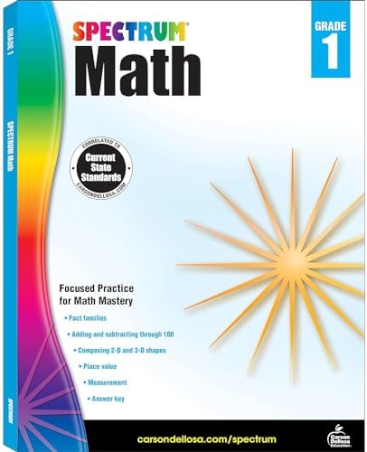 The Spectrum Grade 1 Series Spectrum Math Workbook - Volume 2, Spectrum Reading Workbook- Volume 20, Spectrum Phonics- Volume 91, Spectrum Writing- Volume 35 by Spectrum by Spectrum