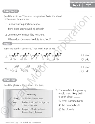 Daily Fundamentals, Grade 2 Individual Student Practice Book by Evan-Moor Corporation