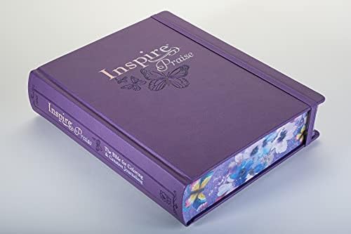 Inspire PRAISE Bible Large Print NLT (Hardcover LeatherLike, Purple): The Bible for Coloring & Creative Journaling by New Living Translation