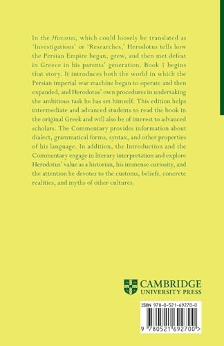 Herodotus: Histories Book I (Cambridge Greek and Latin Classics) by Carolyn Dewald