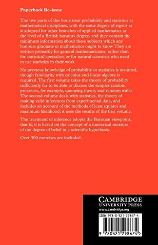 Introduction to Probability and Statistics from a Bayesian Viewpoint, Part 1, Probability (Volume 0) by D. V. Lindley