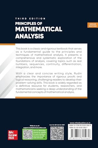 McGraw-Hill Education PRINCIPLES OF MATHEMATICAL ANALYSIS | 3RD EDITION by WALTER RUDIN