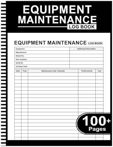 Equipment Maintenance Log Book: Daily Preventive Care for Repairs & Service of Machinery, Repairs and Maintenance Record Book - 8.5" x 11" 100+ Pages by Wendy Brinton