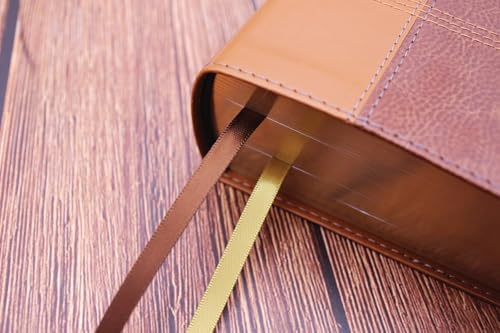 NIV Application Bible, Large Print, Leathersoft, Brown, Red Letter, Comfort Print: Bringing the Ancient Message of the Bible into Your World (NIV Application Commentary Resources) by Zondervan