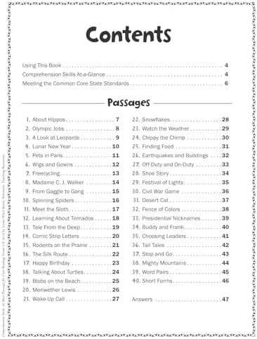 Comprehension Skills: 40 Short Passages for Close Reading: Grade 4 by Linda Beech