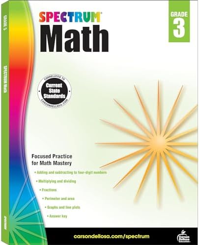 The Grade 3 Series. Spectrum Math Workbook- Volume 4, Spectrum Reading Workbook- Volume 22, Spectrum Vocabulary- Volume 86 , Spectrum Writing- Volume 37, Word Problems- Volume 76 by Spectrum by Spectrum
